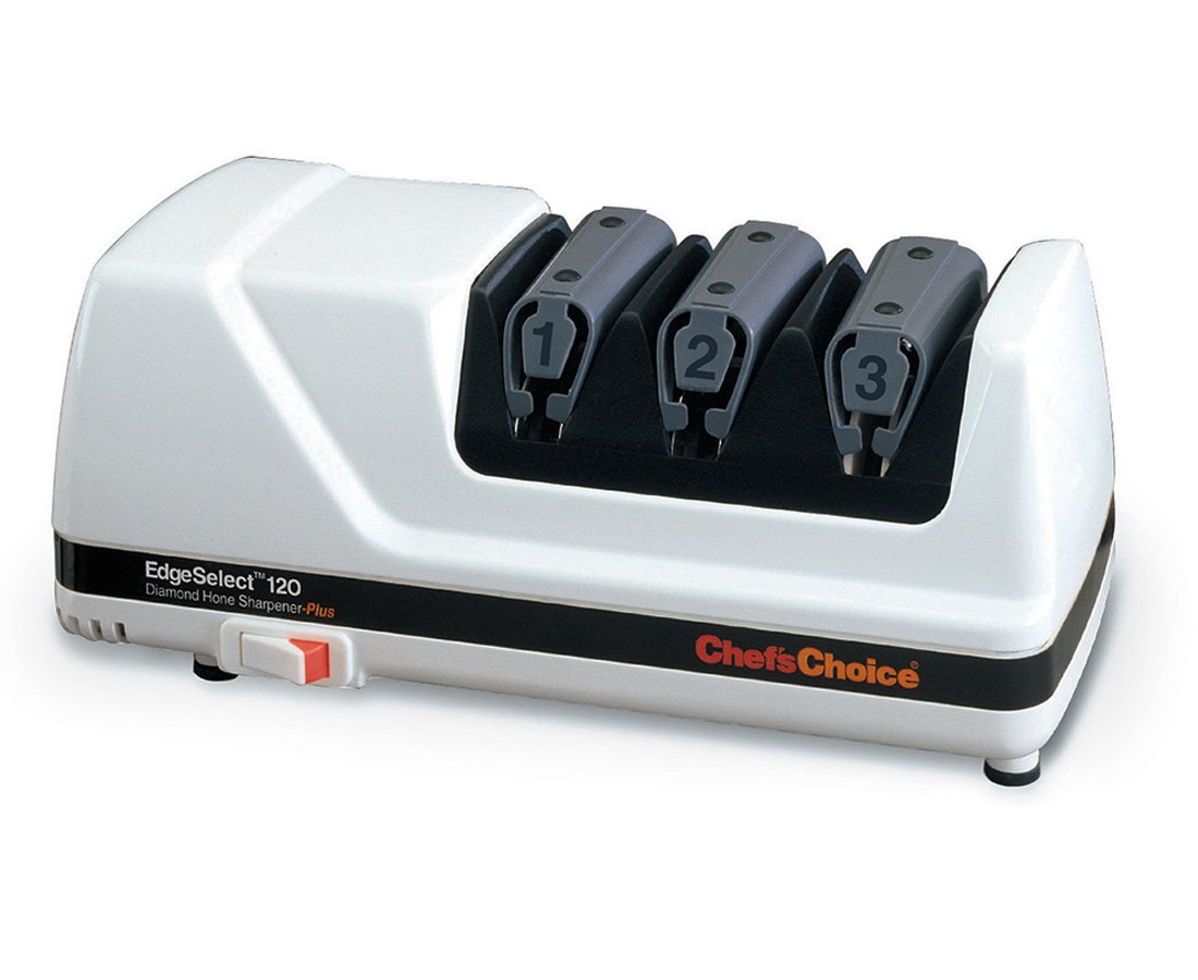 Chef's Choice M120 elektrischer Messerschärfer 3-stufiges Schleifen weiß
