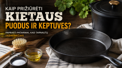 Kaip prižiūrėti ketaus keptuves ir puodus? Išsamus gidas, kad tarnautų dešimtmečius
