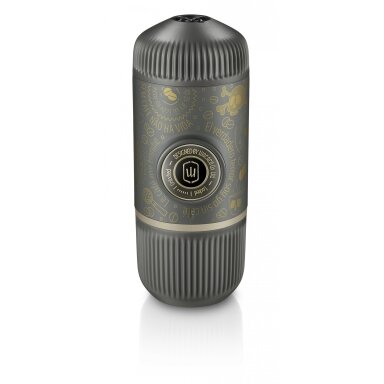 WACACO NANOPRESSO DARK SOULS GREY rankinis maltos kavos aparatas su dėklu, pilka WACACO NANOPRESSO DARK SOULS GREY rankinis maltos kavos aparatas su dėklu, pilka
