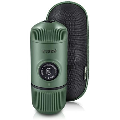 WACACO NANOPRESSO MOSS GREEN rankinis maltos kavos aparatas su dėklu, žalia WACACO NANOPRESSO MOSS GREEN rankinis maltos kavos aparatas su dėklu, žalia